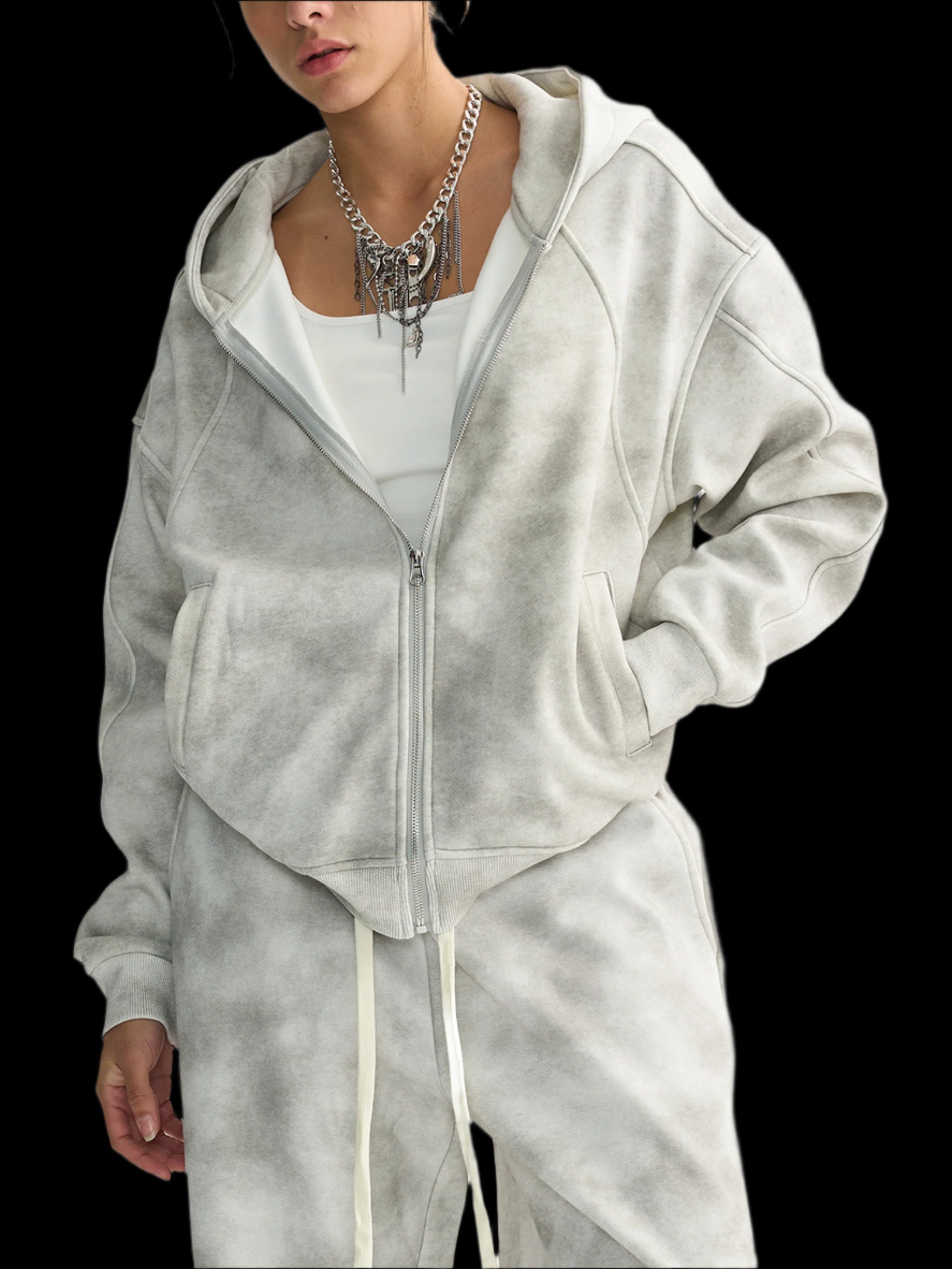 White Camo Fleece Hoodie