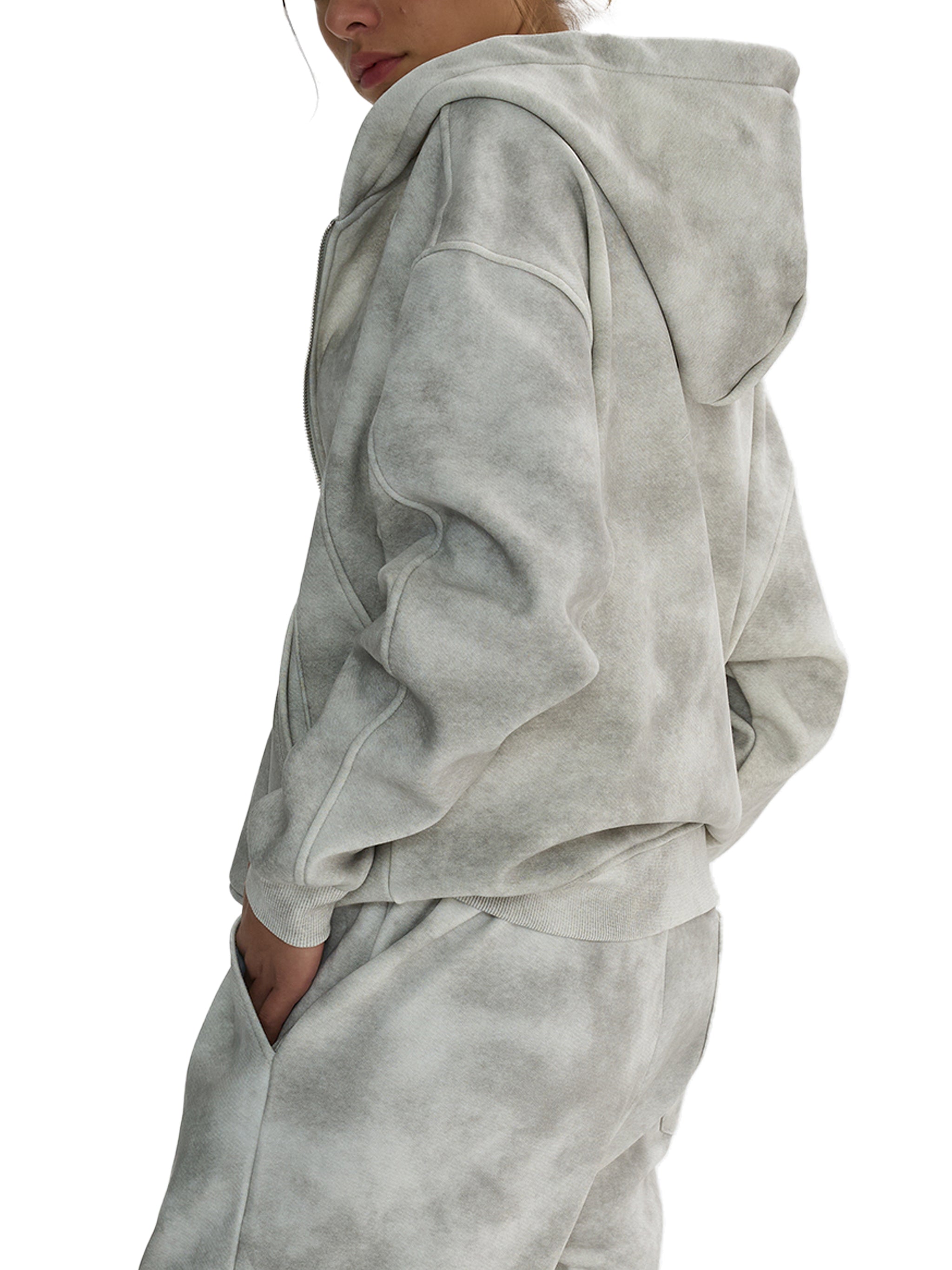 White Camo Fleece Hoodie
